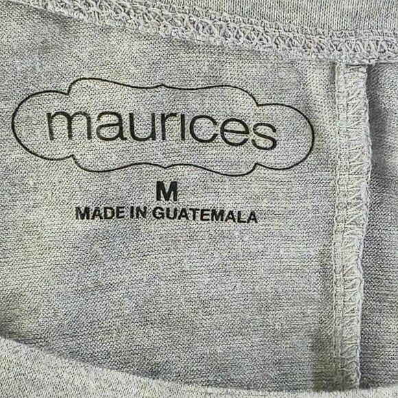 Maurices Graphic LOVE Flag Tee Shirt Gray M - Picture 4 of 6